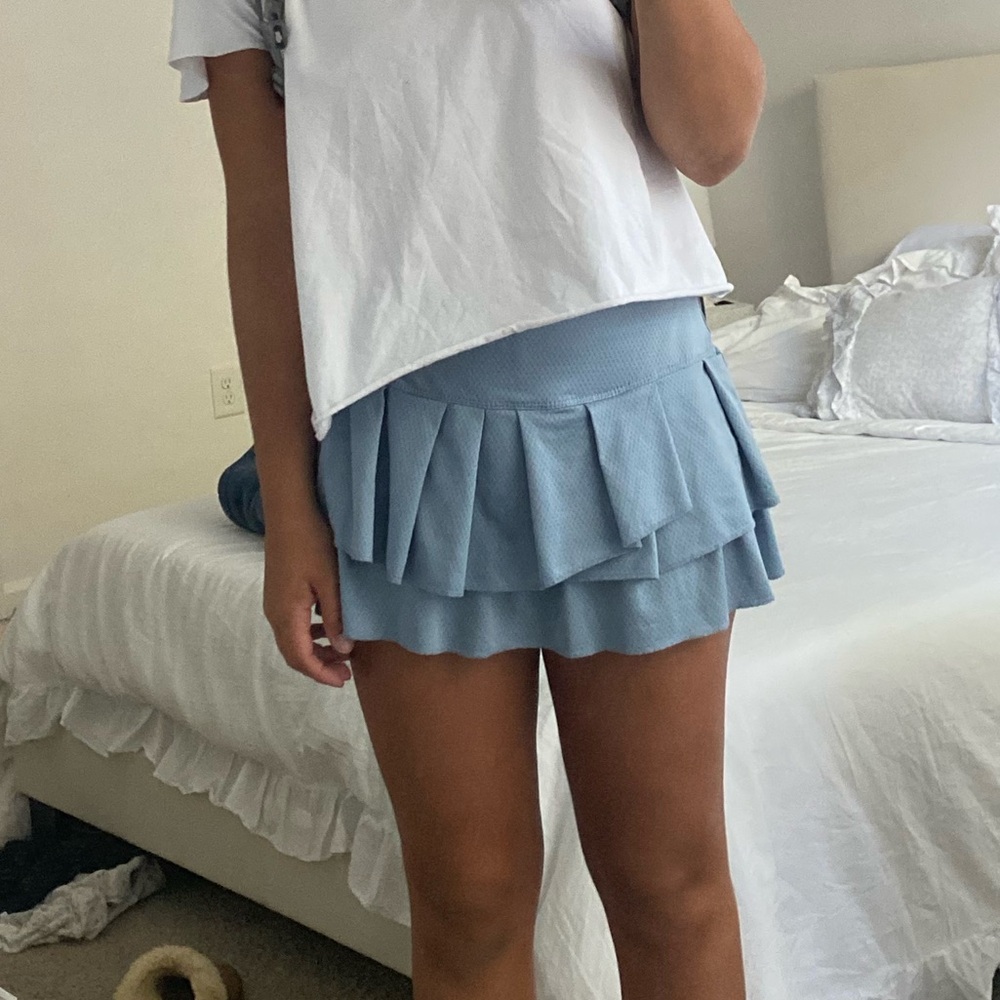 Lucky in Love Blue Tennis Skirt